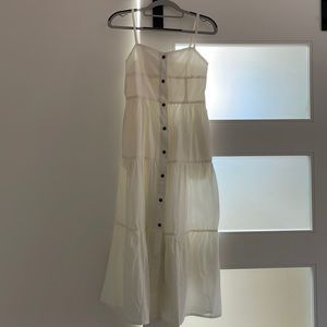 never worn solid and striped white dress XS